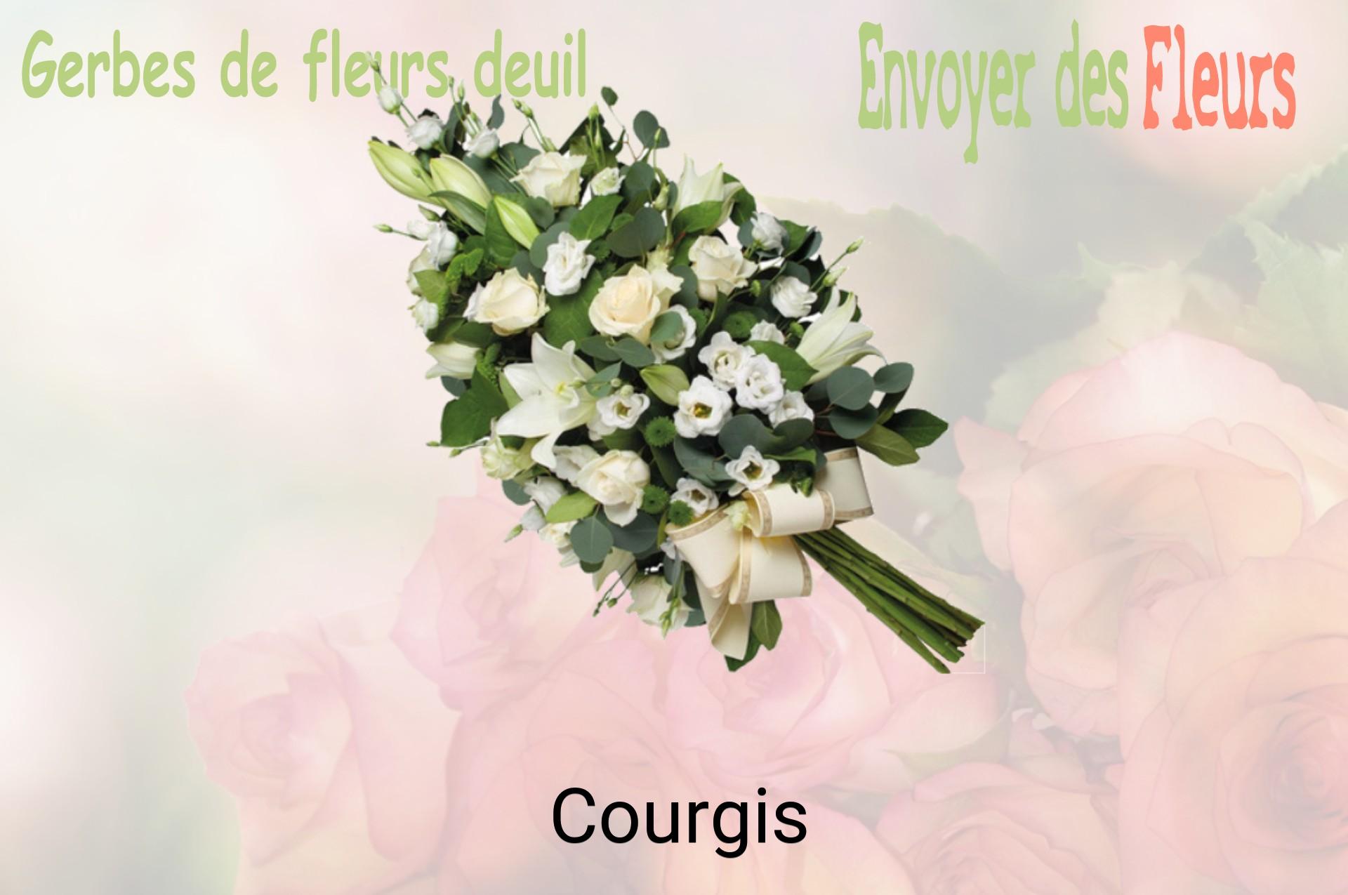 Gerbe de fleurs de deuil livrée à Courgis